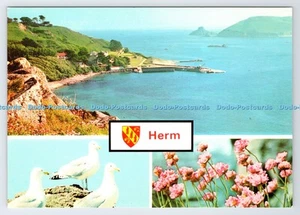 D336772 Herm. The White House Hotel and Herm Village Clustered Round the Island - Picture 1 of 4