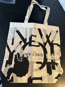 The New Yorker 2019 Edward Steed Ltd Edition Monsters Canvas Tote Bag 15x15 NWOT - Picture 1 of 9