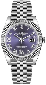 Rolex Datejust 36mm Purple Dial Jubilee Stainless Steel Unisex Watch 126234-0021 - Picture 1 of 9
