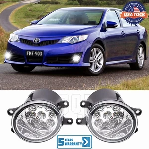 2x White LED Fog Lights Driving Lamp For LEXUS RX450H 2010-2013 Bumper Lamp - Foto 1 di 11