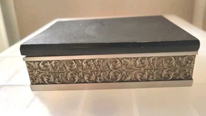 Royal Selangor Pewter Trinket Box 1980 Very Heavy Solid Textured Design MCM - Picture 1 of 9