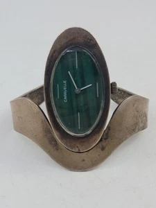 Caravelle .800 Silver Retro Womens Bangle Style Mechanical Wristwatch Works Vtg - Picture 1 of 6