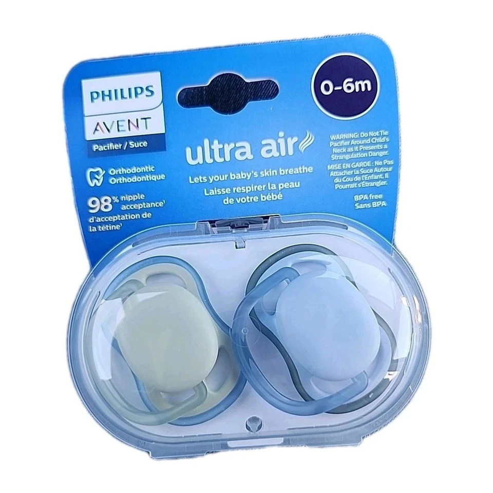 Chupete Ortodoncia PHILIPS AVENT 0-6 Meses ULTRA AIR 2 uds. Foto 1 de 2