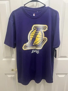 T-shirt Lebron James Lakers colore viola taglia large etichette NBA nuova - Foto 1 di 11