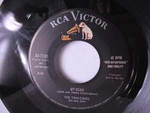Twin-Tones (Jim And John Cunningham) My Dear 1958 7" 45 RCA Victor 47-7148 NM+ - Picture 1 of 4