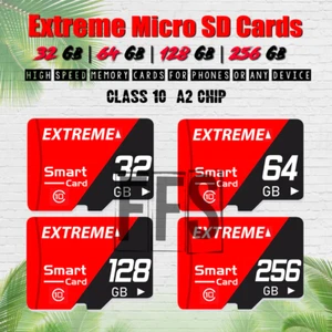 Micro SD Karte Extreme 32GB 64GB 128GB 256GB Speicher TF Android Handy Drohne Armaturenbrett - Bild 1 von 9
