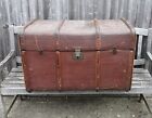 Antique - Vintage Bentwood Steamer Trunk With Internal Double Trays / RARE