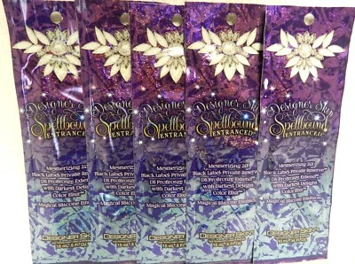 5 paquetes de loción bronceadora bronceadora de 24 paquetes de piel de diseñador encuadernada con hechizos  Foto 1 de 2