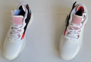 Unisex Sz 8.5 Men/9.5 Women White Red Black Adidas Dame 8 Basketball Shoe GY0384 - Picture 1 of 10