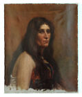 Porträt einer dunkelhaarigen Frau, Zigeunerin, Frankreich, Ende des 19. Jhd