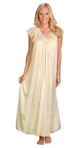 Shadowline Long Lace Cap Sleeve Nightgown - 32737 - Picture 1 of 9