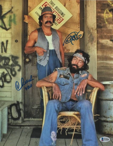 CHEECH MARIN TOMMY CHONG SIGNED 11X14 PHOTO CHEECH AND CHONG UP IN SMOKE BECKETT Cover