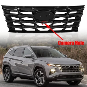 Front Grille W/Camera Hole Black For 2022 2023 2024 Hyundai Tucson 86350N9110 - Picture 1 of 11