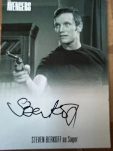COLECCIÓN COMPLETA DE LOS VENGADORES SERIE 2: TARJETA DE AUTÓGRAFO: STEVE BERKOFF COMO SAGER - Imagen 1 de 1
