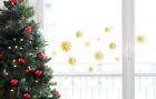 Xmas Fenstersticker Goldene Sterne Fensterbilder Fensterdeko Weihnachten Advent