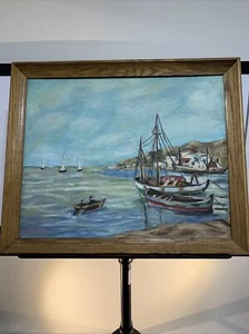 Vintage Marabito Gemälde Ozeanszene - Bild 1 von 8