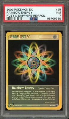 Pokemon Rainbow Energy EX Ruby & Sapphire Reverse Holo #95 PSA 7 - Image 1 of 2