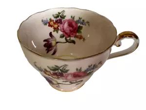 Vintage Aynsley English Bone China Tea Cup Light Pink W/ Floral - Picture 1 of 8