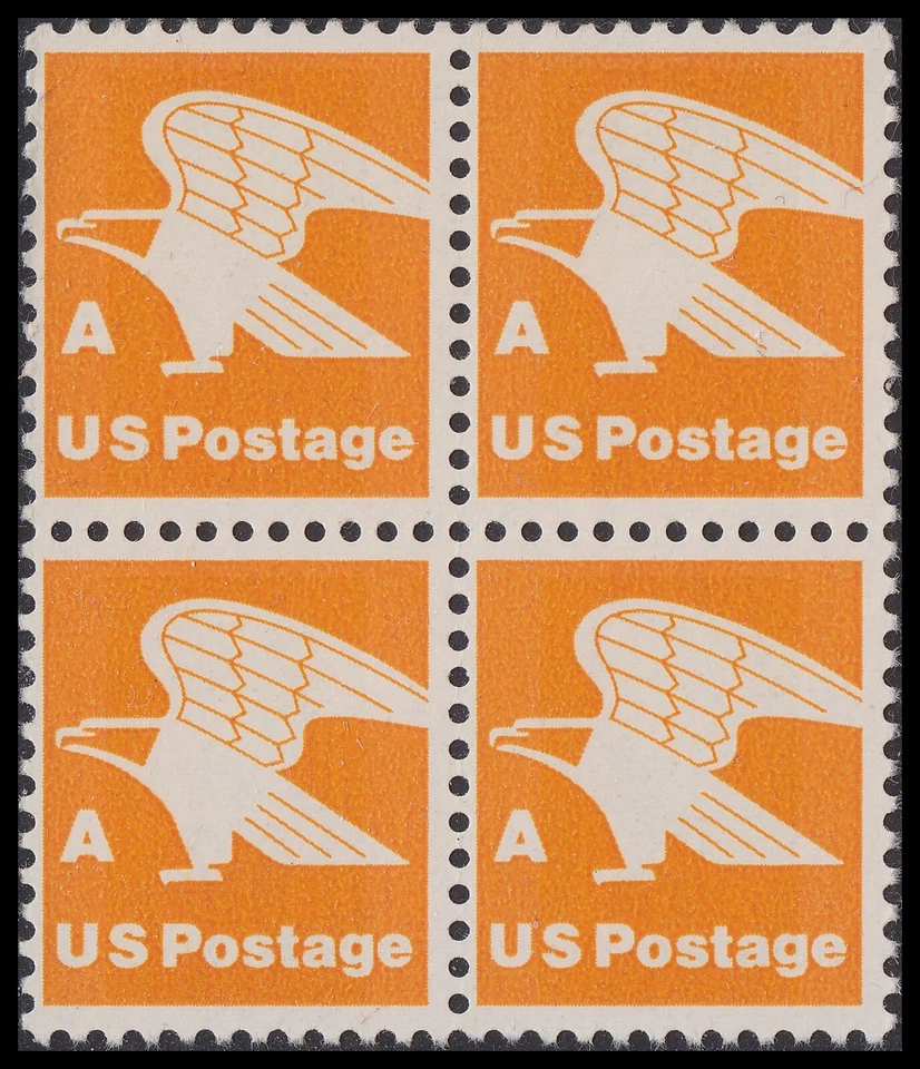 US 1735 "A" orange Eagle 15c block 4 MNH 1978 - Image 1 of 1