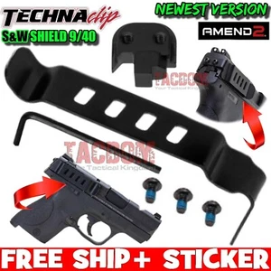 Techna Clip AMEND2 Gun Belt Clip for S&W SHIELD 9 & 40 Smith and Wesson SHBR - Picture 1 of 4