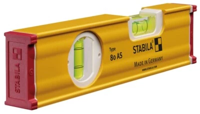 Stabila 80 AS Professional Box Spirit Level Anti Slip 2 Vial 20cm / 8" - Image 1 of 4