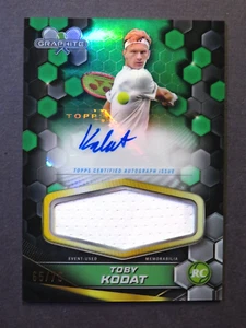 2024 Topps Graphite Tennis Toby Kodat Green Relic Rookie Auto Card 65/75 SP!! - Picture 1 of 3