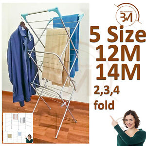 CLOTHES AIRER DRYER INDOOR OUTDOOR DRYING HORSE RACKS WINGED LAUNDRY FOLD 3 TIER
