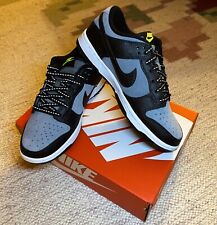 NIKE DUNK LOW Black Cool Grey Volt Mini Swoosh SIZE US 6/ UK 5.5/ EUR 38.5 - NEW