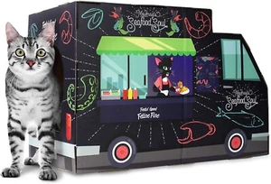 Casetta per gatti con tiragraffi e erba gatta inclusi - Food Truck - Foto 1 di 4