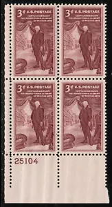 US USA Sc# 1064 MNH FVF PLATE # BLOCK Pennsylvania Acadmy Fine Art Charles Peale - Picture 1 of 1