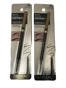 2) L'Oréal Brow Stylist Shape & Fill EyeBrow #385 Light Blonde - 0.008 Oz Ea. - Picture 1 of 4