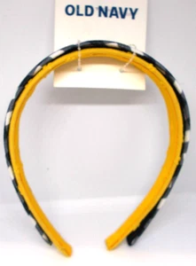 old navy hair accessories 2 head band floral yellow with tags tags have damage - Picture 1 of 2