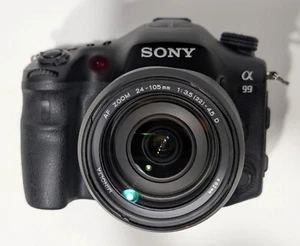 EX Sony A99 24.3MP Full Frame DSLR Camera Shutter Count 2609, 2 Lenses Case more - Picture 1 of 15