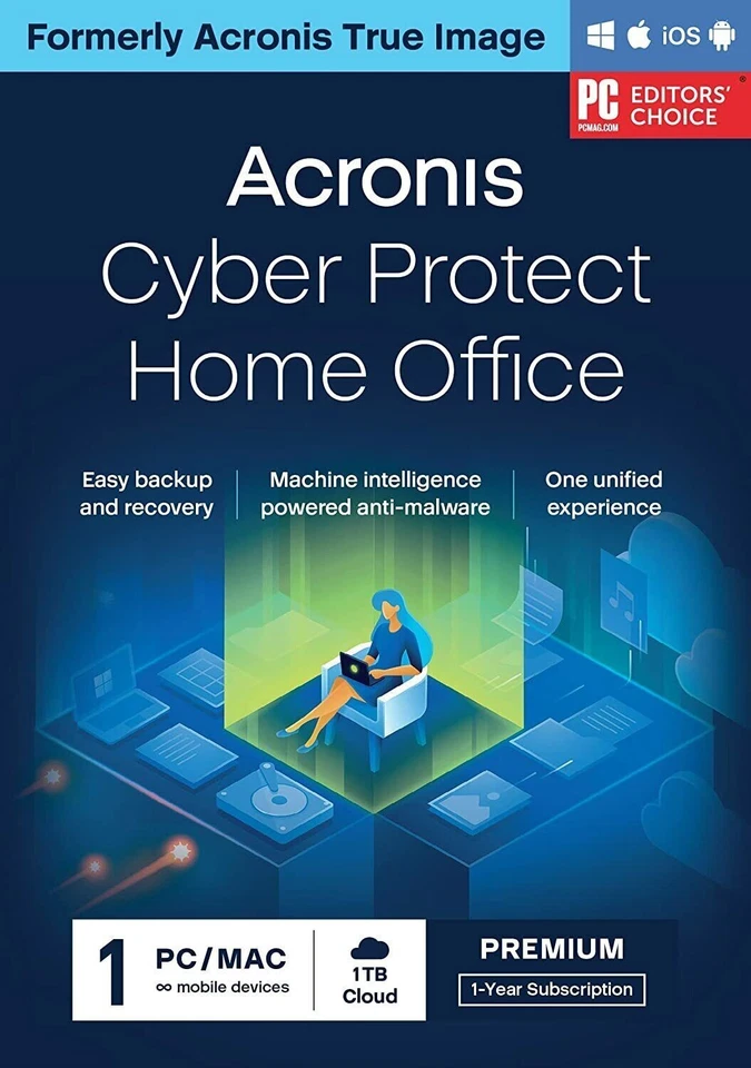 Acronis Cyber Protect Home Office 2025  26 Premium 1 Gerät - 1 Jahr + 1 TB Cloud - Bild 1 von 1