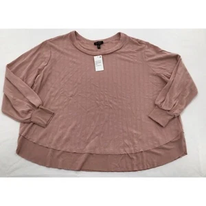 Jessica Simpson Damen Langarmshirt Übergröße 2X Misty Rose Rosa - Bild 1 von 6