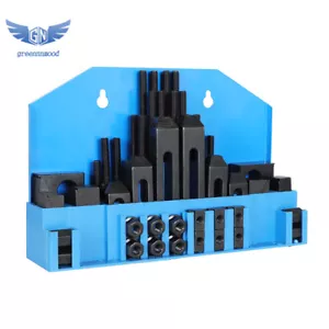 58 Piece With 3/8-16 Studs 1/2 T-Slot Clamping Kit Mill Machinist Set New - Picture 1 of 10
