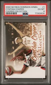 2000 SKYBOX DOMINION WNBA #1 CYNTHIA COOPER COLLECTION PSA 6 Houston Comets - Picture 1 of 2