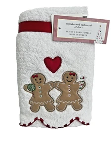 LEBKUCHEN WEIHNACHTSDRUCK - HANDTÜCHER 2ER SET - VON CUPCAKES & KASCHMIR NEU - Bild 1 von 3