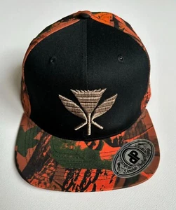 Gorra Maui de suministro doble porción para hombre negra naranja tropical camuflaje ajustable - Imagen 1 de 10