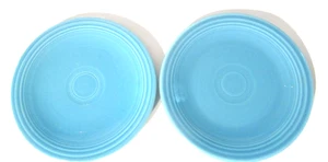 Vintage HLC Turquoise Blue Fiestaware Dessert Plates 6-1/4" Pair 1960's - Picture 1 of 13
