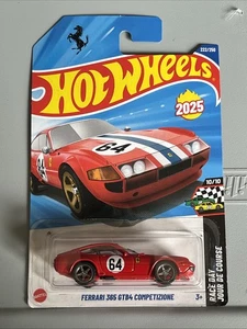 HOT WHEELS RED FERRARI 365 GTB4 COMPETIZIONE WHEEL SWAP/drilled And Re-blistered - Picture 1 of 6