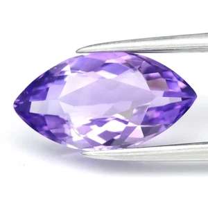 💎 2,10ct 12,8x7mm VVS Marquise natürlicher lila Amethyst - unbeheizt, Afrika Edelstein - Bild 1 von 4