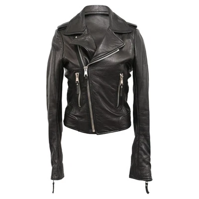 Balenciaga Biker Jacket In Leather Women Black Size 36 - Image 1 of 4