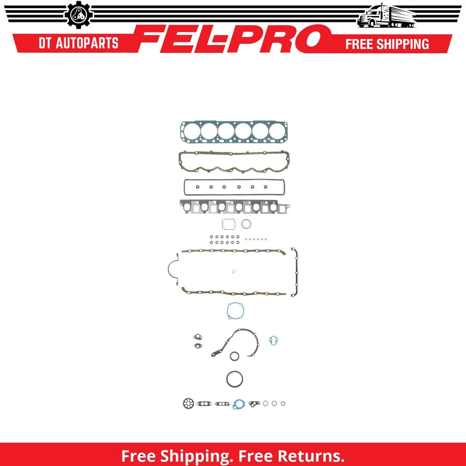 For 1975-1984 Ford F-150 4.9L L6 Engine Complete Overhaul Gasket Set Fel-Pro - Image 1 of 1
