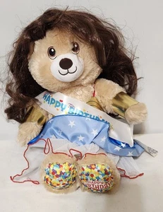 NUOVO-Costruisci Un Orso Buon Compleanno Tan Peluche Orsacchiotto Wonder Woman Costume Outfit - Foto 1 di 4