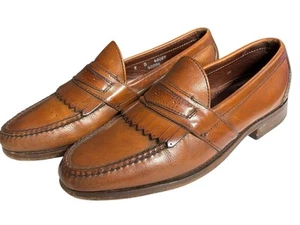 Zapatos Mocasines ALLEN EDMONDS Huntington Talla 9 D Para Hombres Cuero Marrón Cómodos Kiltie - Imagen 1 de 13