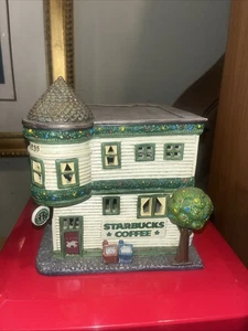 Vintage Starbucks 1998 Original beleuchteter Nachbarschaftsladen Weihnachtshaus 90er - Bild 1 von 8