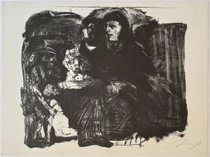 Alfred Hrdlicka, estudio de retratos, litografía en tinas, 1985, firmado a mano - Imagen 1 de 4