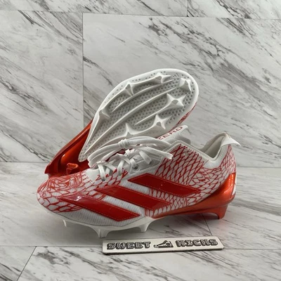 Adidas Adizero Electric Orange/White Football Cleats IH8570 Size 13 - Image 1 of 4