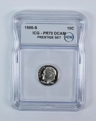 1986-S Roosevelt Dime Prestige Set PR70 DCAM ICG *9151 - Image 1 of 4